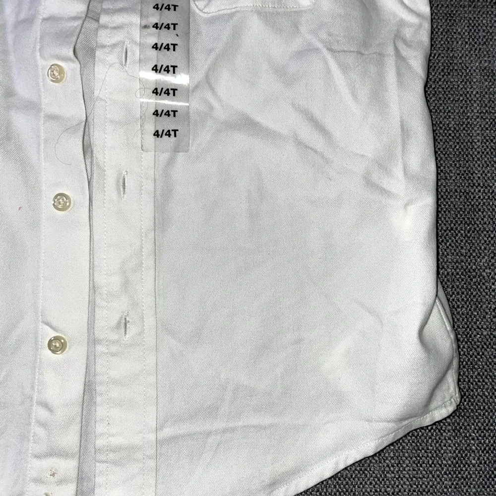 Ralph Lauren Shirt Boys 4/4T White Pony Logo Back Box Performance Button Down